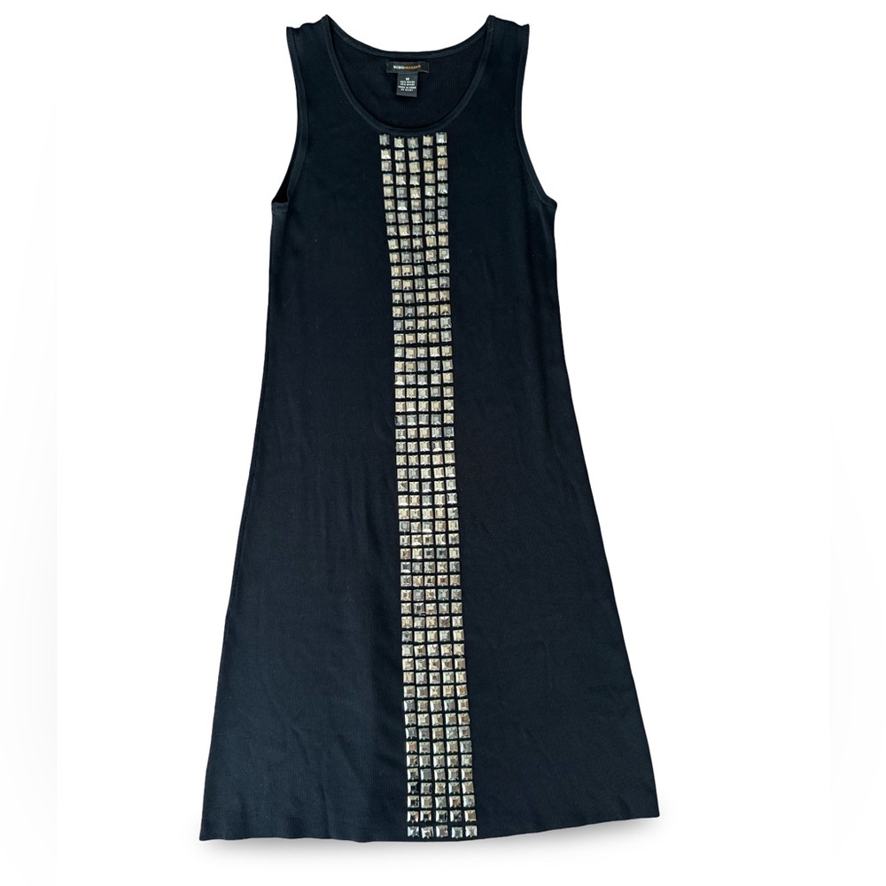 BCBGMaxAzria Black Ribbed Occasion  Tunic Dress Women’s SZ M